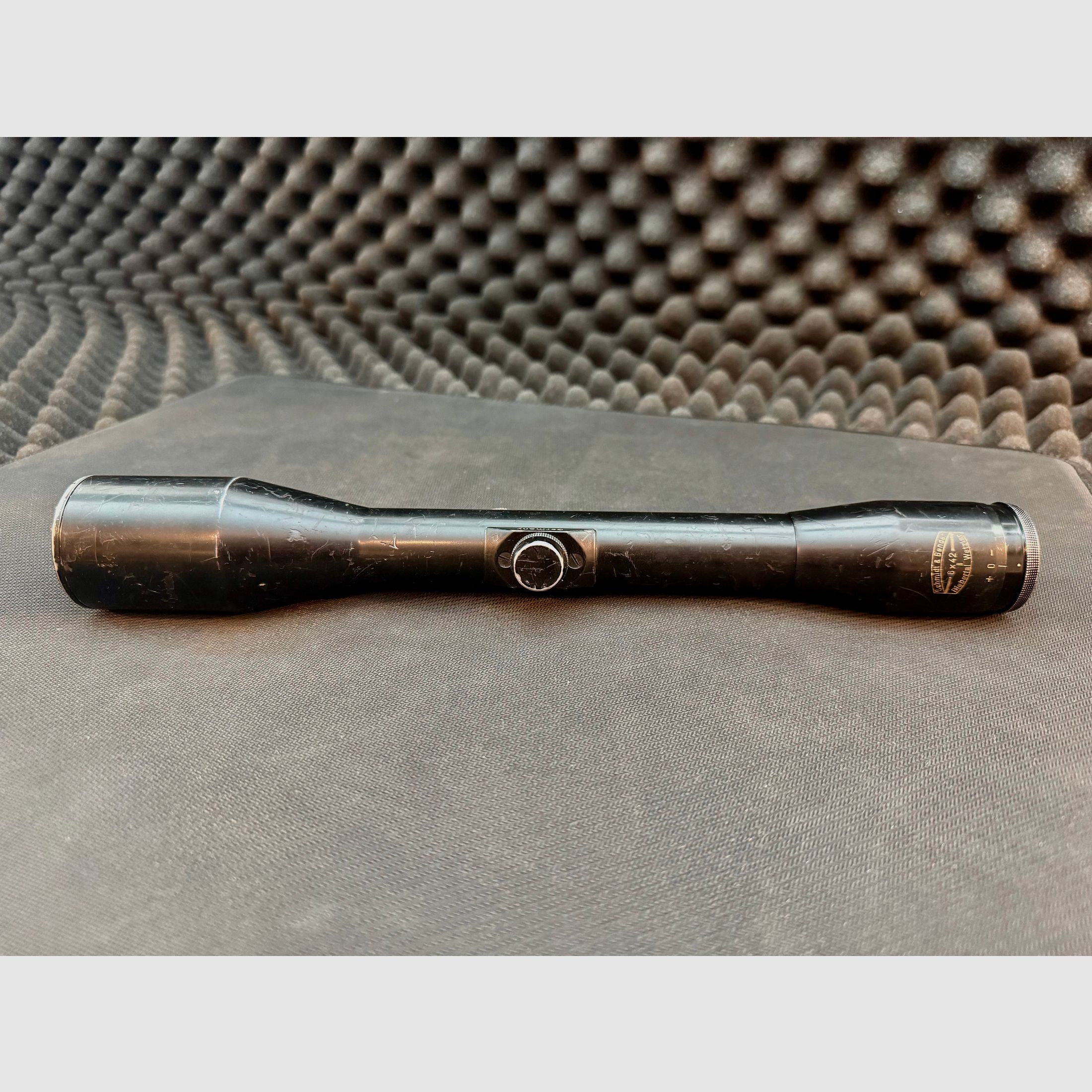 Schmidt & Bender, 6x42, Außenschiene, Höhenverstellung, SEM Oberteile, Absehen 1