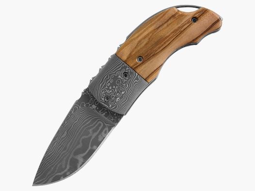 Damast-Taschenmesser Olivenhol 42a konform legal fhren