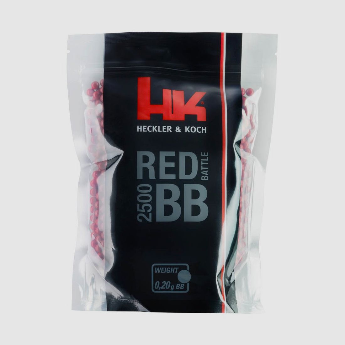 Heckler & Koch Premium BBs 6 mm, 0,20 g, rot, 2.500 St., Zip-Beutel