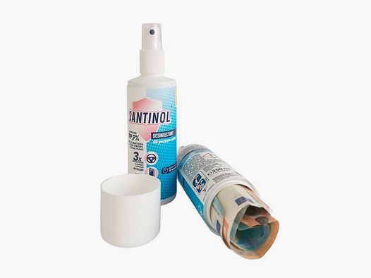 Plasticfantastic reis veilige desinfectiespray Santinol