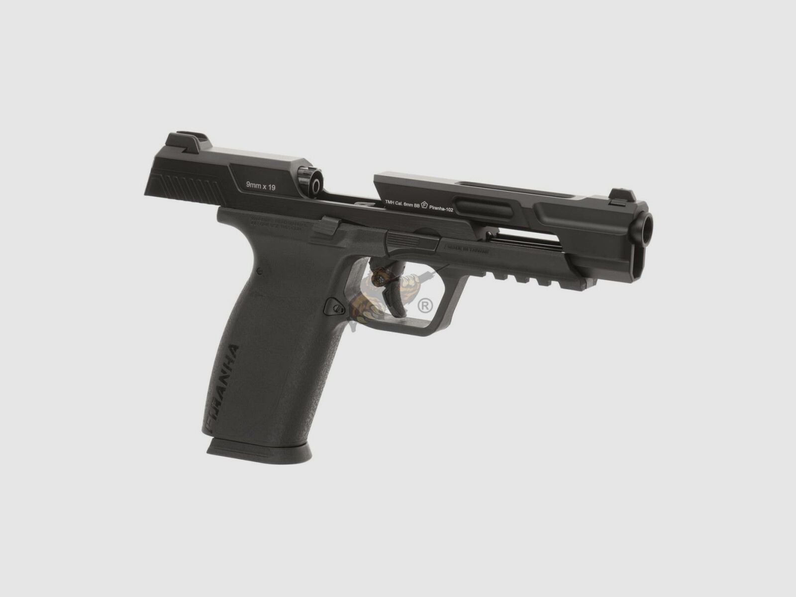 G&G Piranha Mk I GBB Airsoft Pistole in schwarz -F-