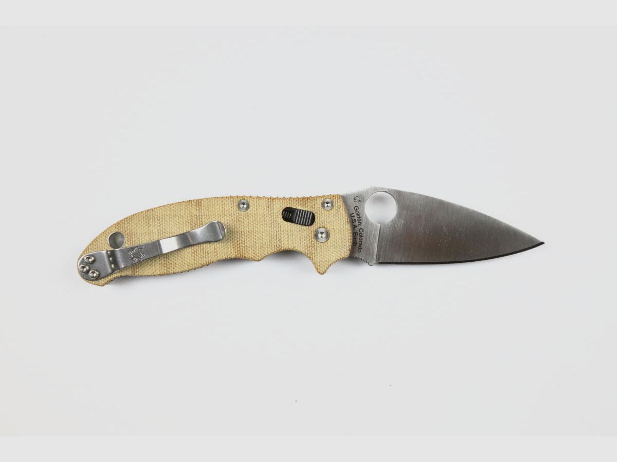 Spyderco Manix 2 CPM Cru-Wear Brown Canvas Micarta, Bild 3 von 5