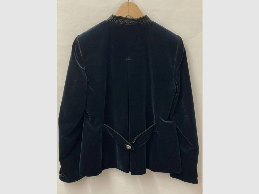 Veste traditionnelle Poldi en velours bleu foncé, image 2 sur 2