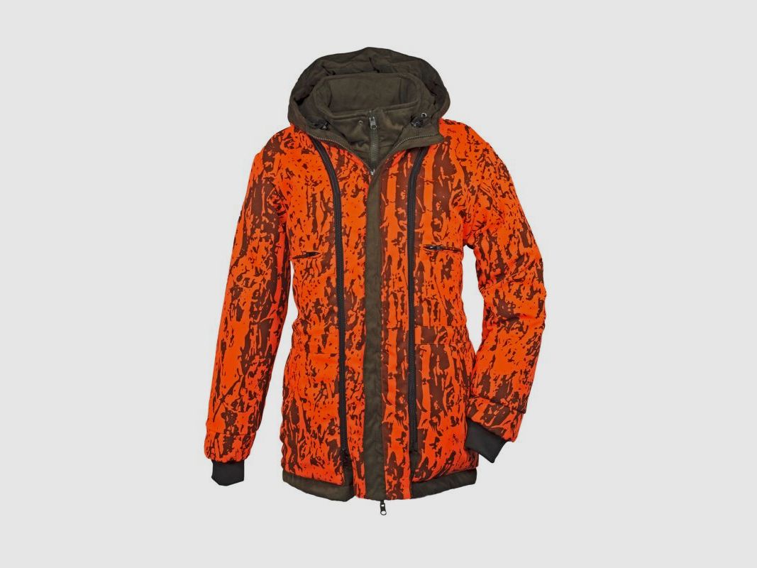 Hubertus Damen Wendejacke Janus Oliv/Orange