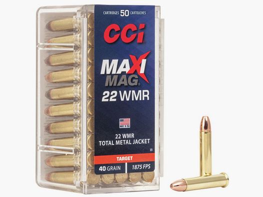 CCI .22 WMR Maxi-Mag TMJ 40 gr Kugelmunition