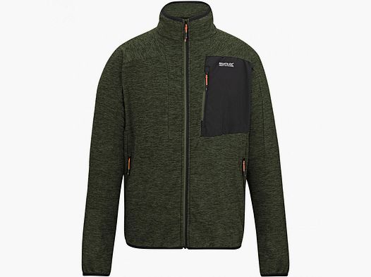 Scaris Strickfleecejacke Herren (Dark Khaki)