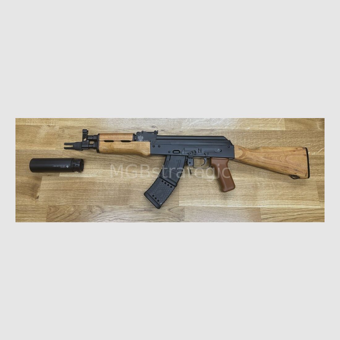 Schalldämpfer für Büchsen auf AK/AKM Basis - ASE UTRA SL6i-BL 9.3/.338 für BoreLock HiPer Short 7.62 Mündungsfeuerdämpfer M14x1 Links - System AK47 AK-47 AKM wie z.B. WBP