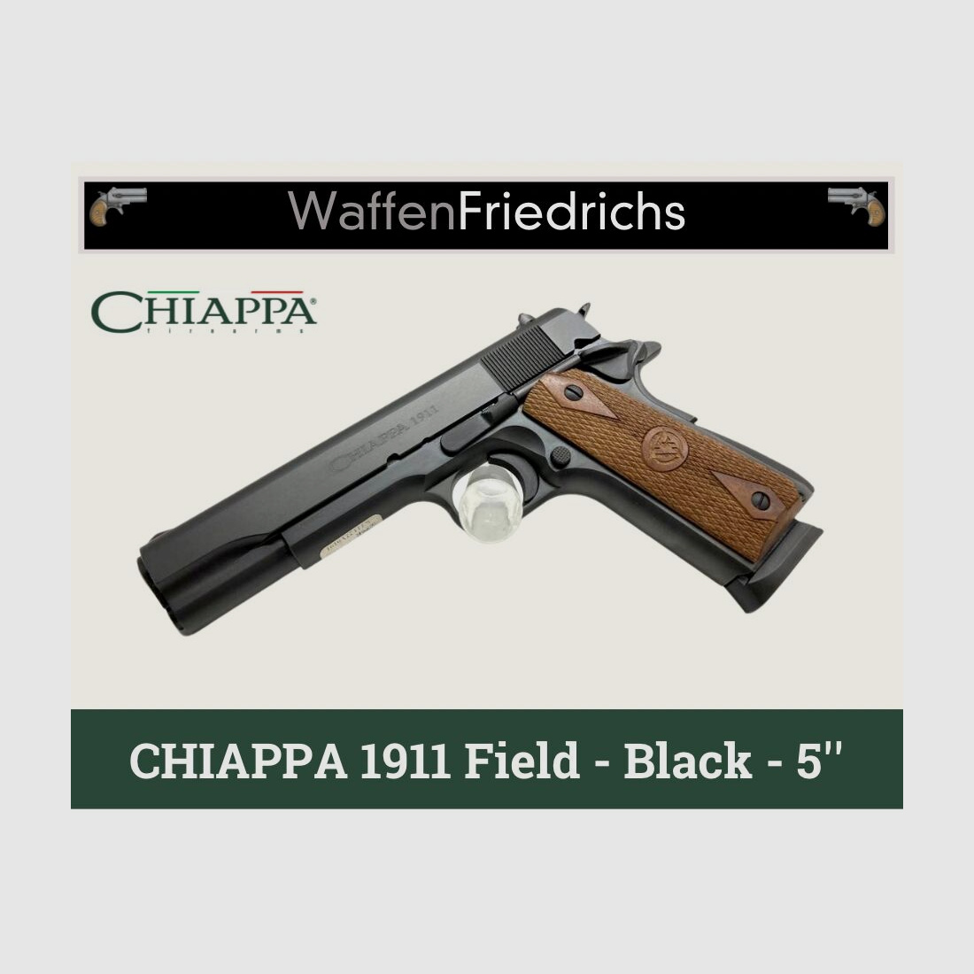 CHIAPPA 1911 Field - Nero - 5'' - Waffen Friedrichs