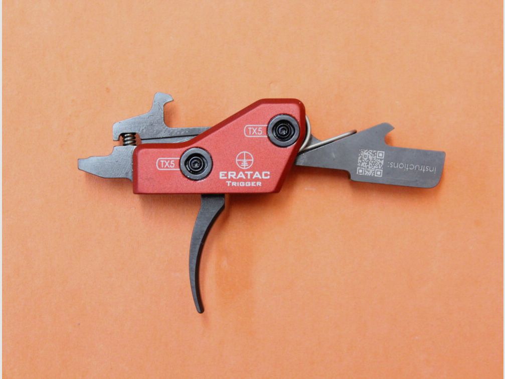 ERATAC AR-15 Switchable Sport Trigger ERATAC Trigger Curved Single Stage (10/15 N), e.g. Aim15/OA-15