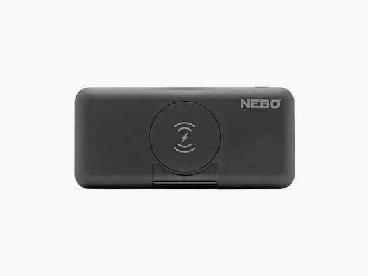 NEBO Externe Batterij 10K Qi 10000mAh - Compacte Inductie Powerbank voor Buiten