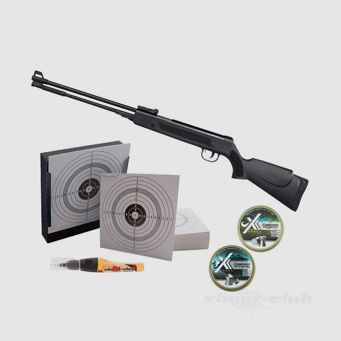 German Sport Gun GSG WF600P LG Unterhebelspanne 4,5mm Diabolo Kugelfang Set