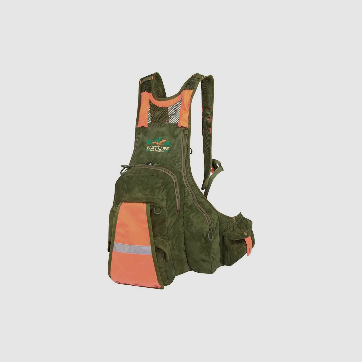 Jachtvest met rugzak Nature by Marsupio Suede Wild 24 liter, afbeelding 2 van 6