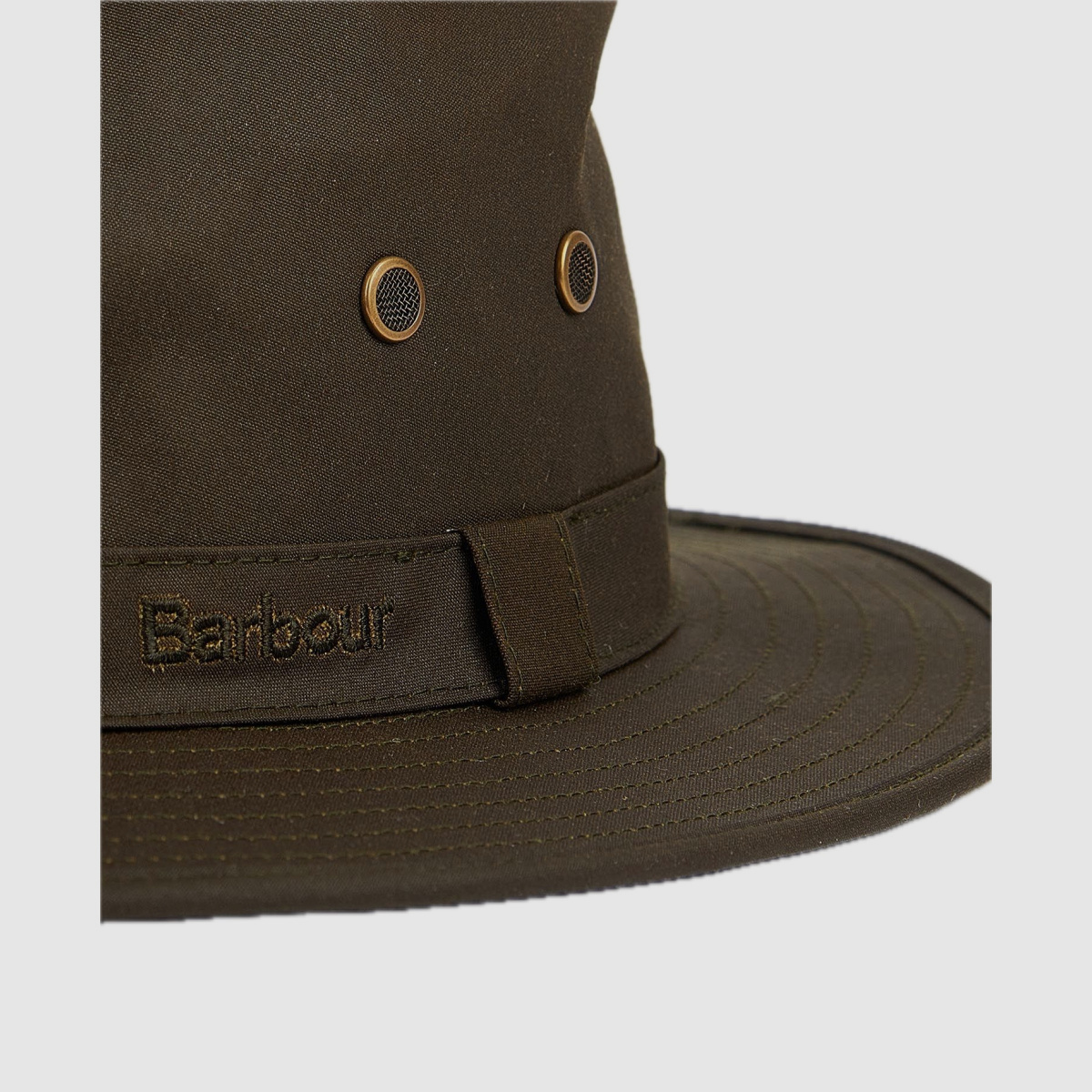 BARBOUR Dawson Wax Safari Hat Olive