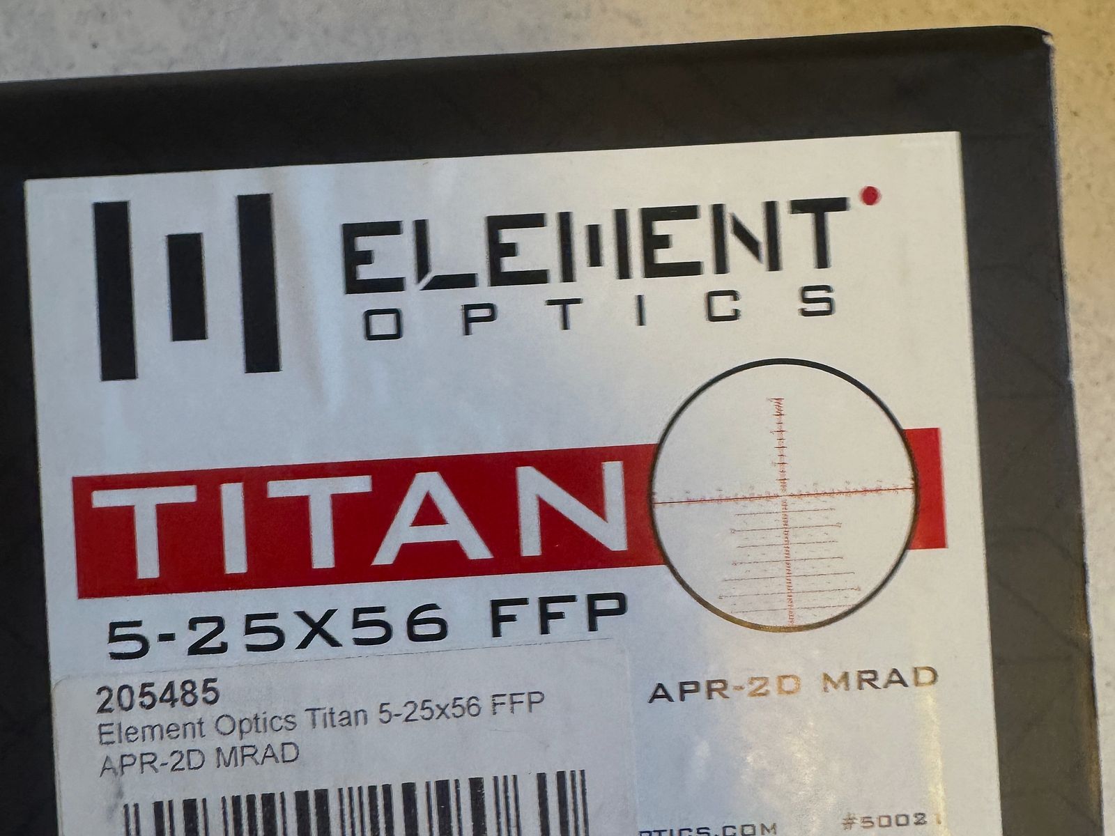 ELEMENT OPTICS Titan 5-25x56 APR-2D MRAD FFP