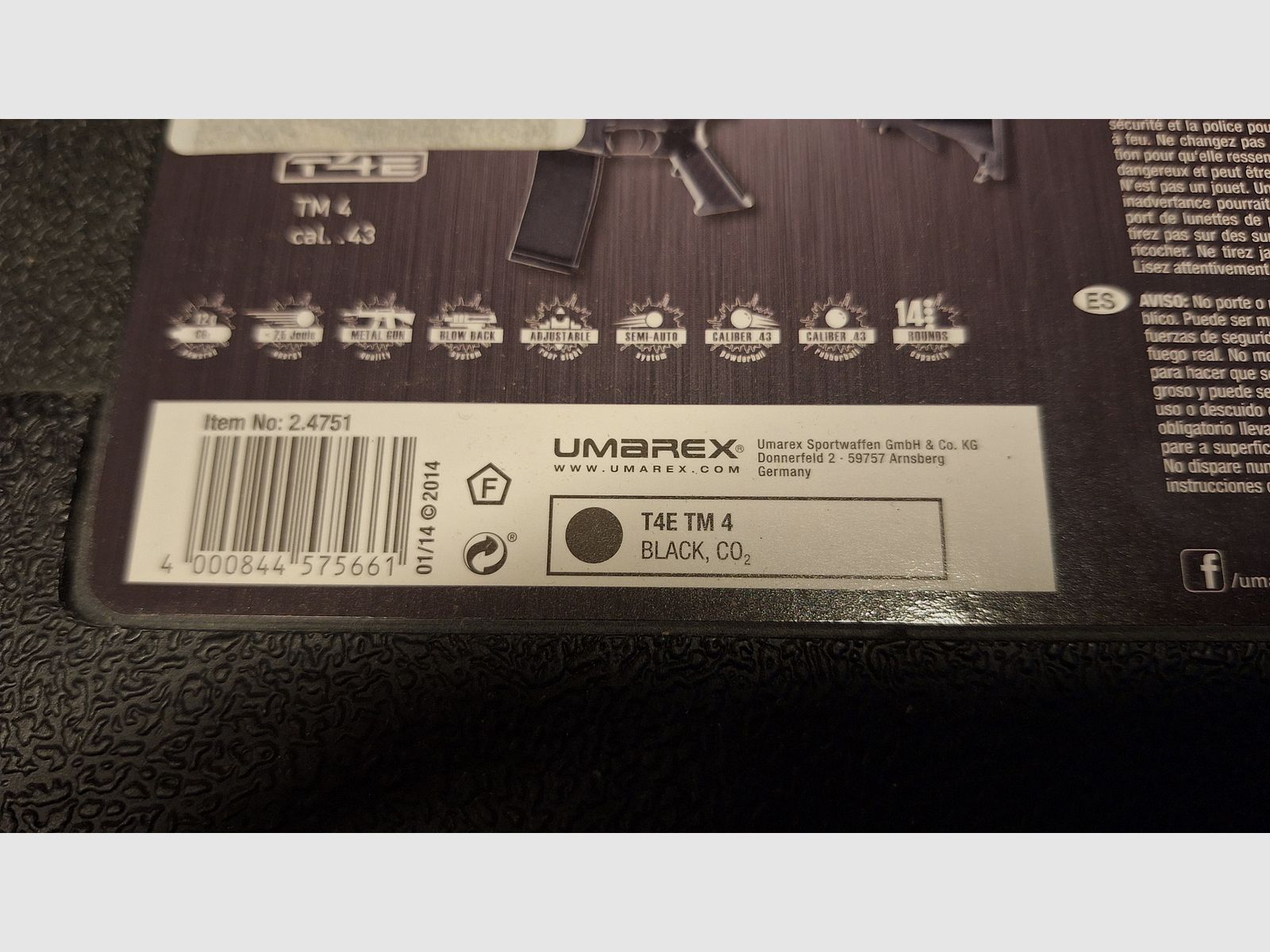 TM4 RIS T4E Umarex Sturmgewehr NEU!