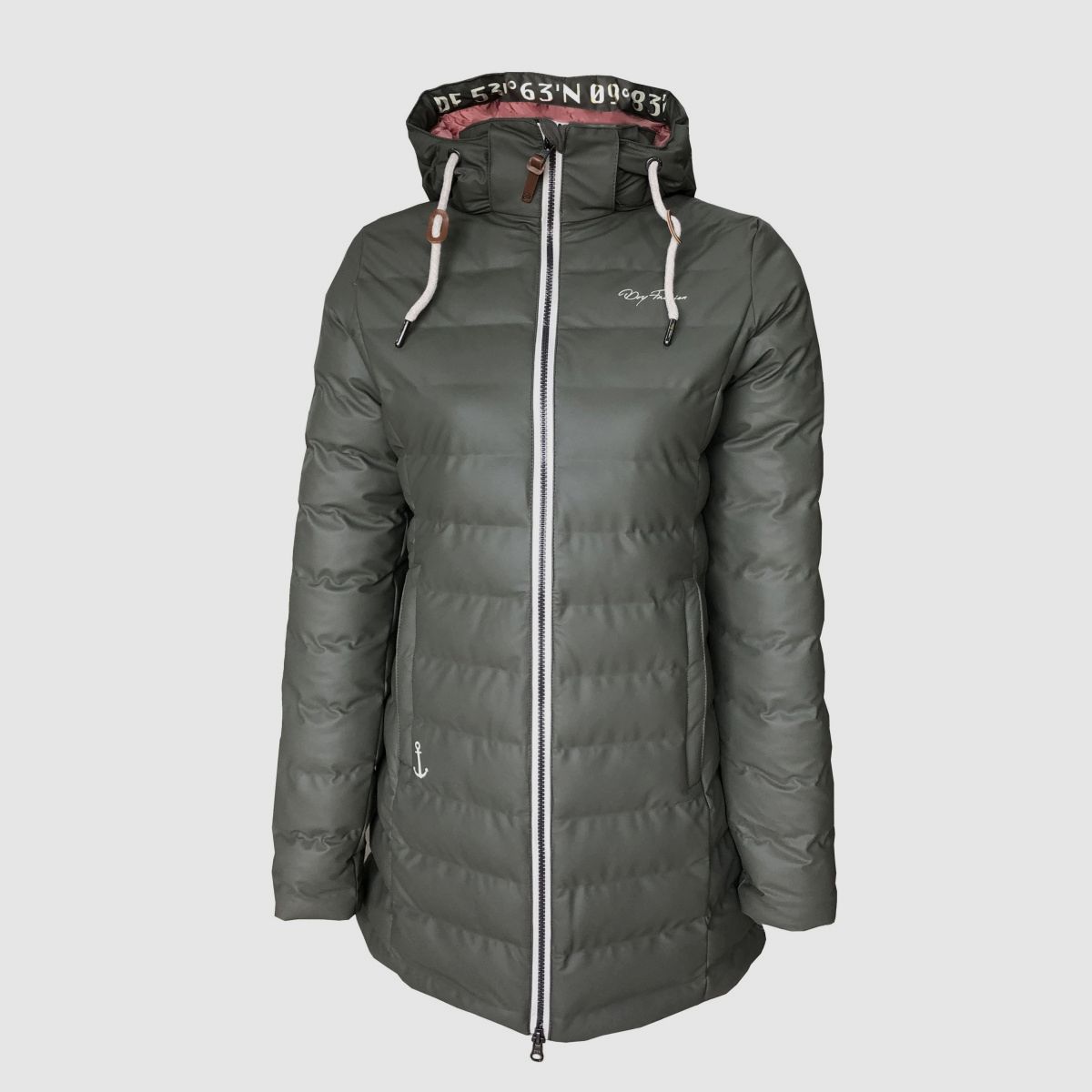 DRY FASHION Damen Gesteppter Mantel "DANZIG" Oliv