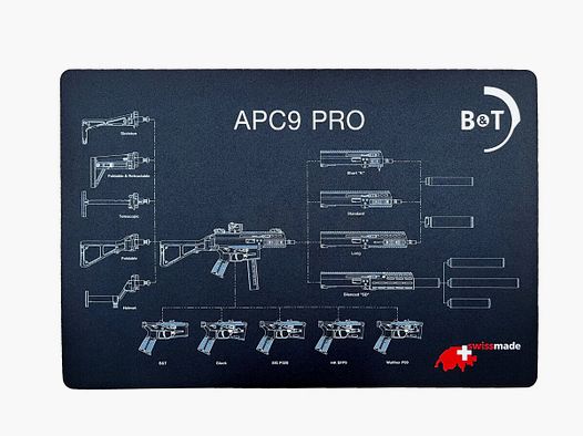 B&T APC9 Pro cutting mat 43 x 28 cm black