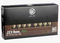 RWS 2419839 Büchsenpatronen .223 Rem. HIT 2,6g. 40grs. Bleifrei