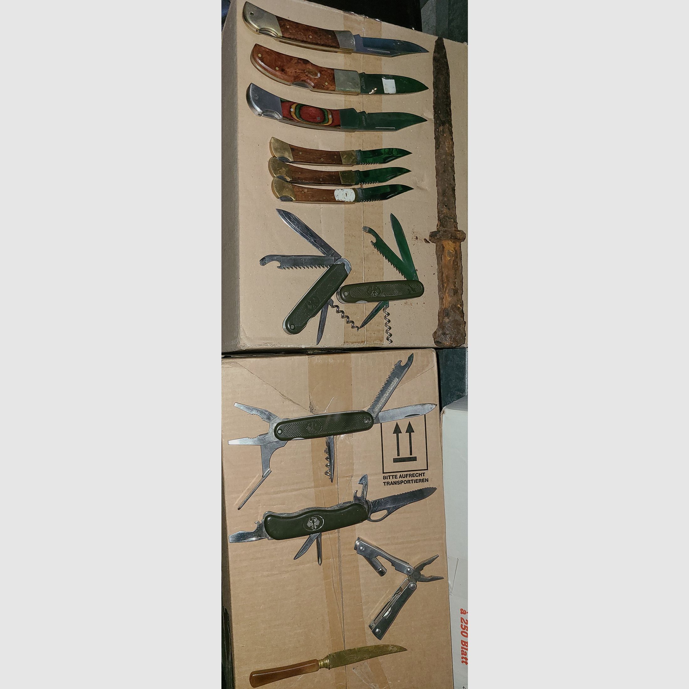 NOŻE KOLEKCJA ROZWIĄZANIE DDR VEB GDR ŁOWY DECO OSTRZA ROGI PORCZYNY MIEDŹ