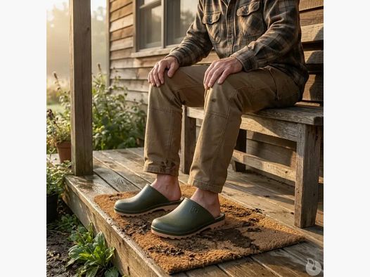 Saboty Rouchette Soft khaki z EVA z podeszwą TPR