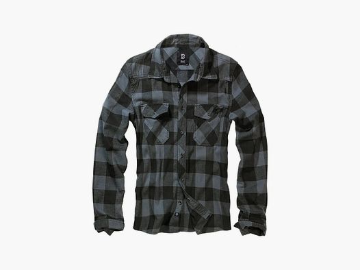 Brandit Brandit Hemd Check Shirt Longsleeve - Schwarz Grau / S Herren