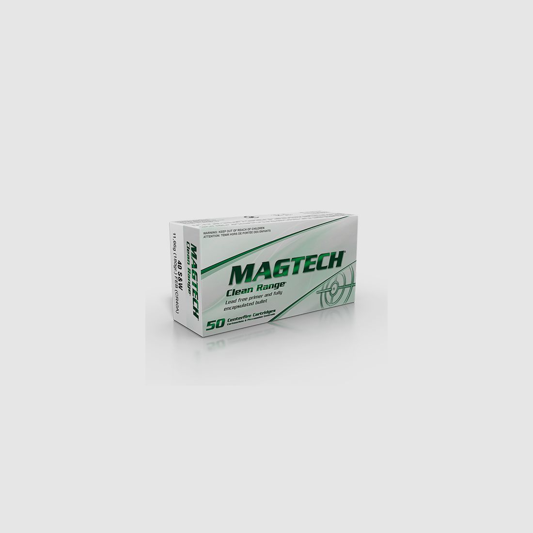 Magtech Clean .40 S&W 180GR FEB Flat 50 cartridges
