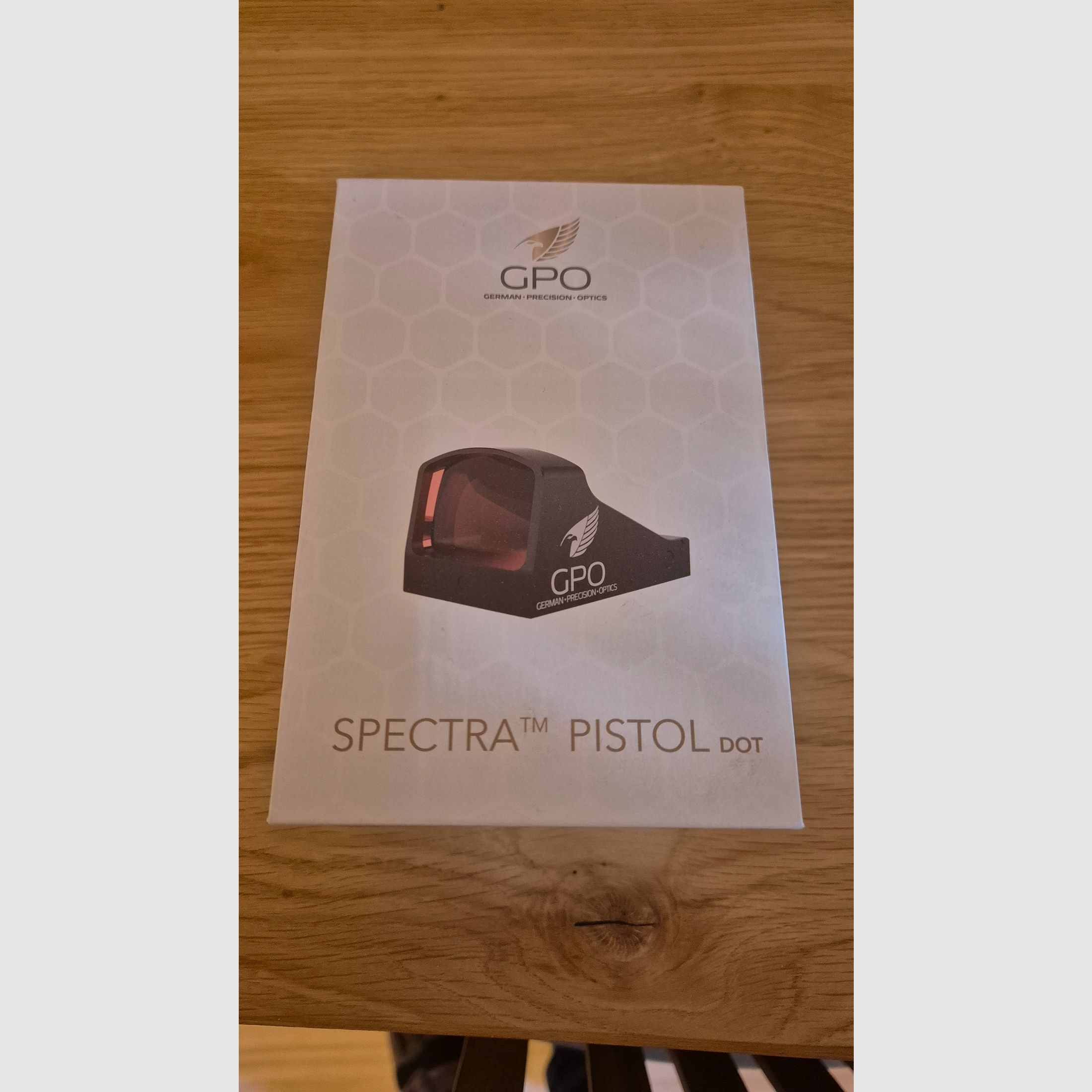 GPO (German Precision Optics) SPECTRA Pistol Dot red dot sight new & unused in original packaging, imagen 1 de 2
