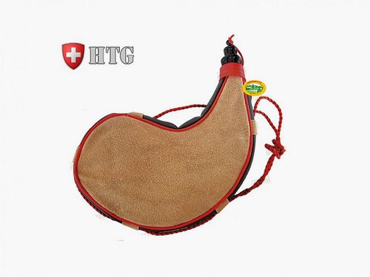 HTG Borraccia curva 1 litro in pelle di daino