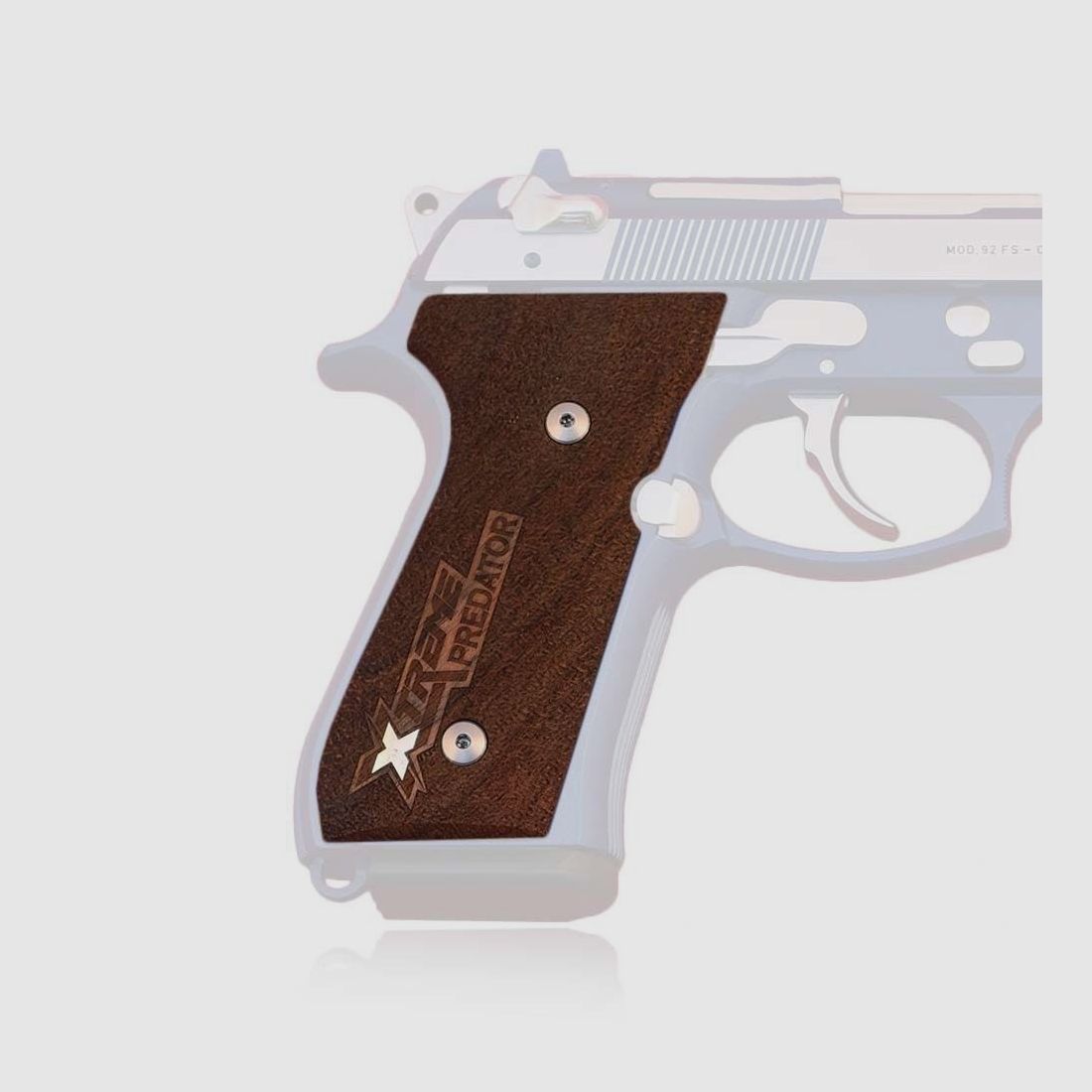 KSD Grips Griff Walnuss X Performance Beretta 92FS Silver Logo