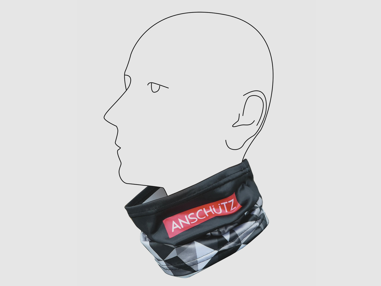 Anschütz 015501 Anschütz Multifunktionshalstuch Scarf Camouflage Grey