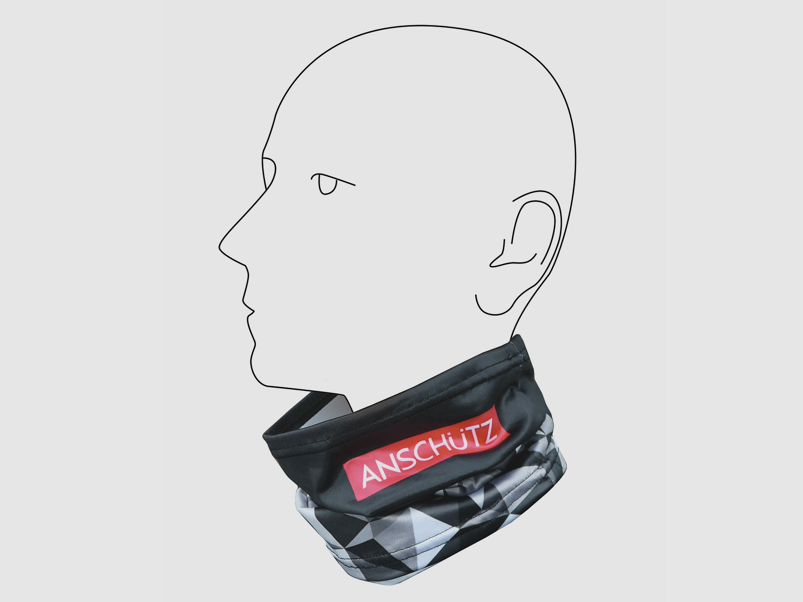 Anschütz 015501 Anschütz Multifunktionshalstuch Scarf Camouflage Grey