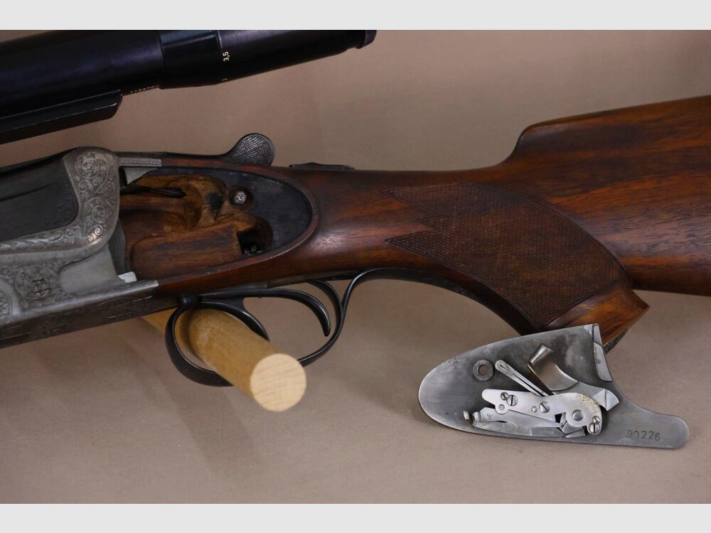 Merkel double-barreled shotgun with side locks // left-handed stock // DBL