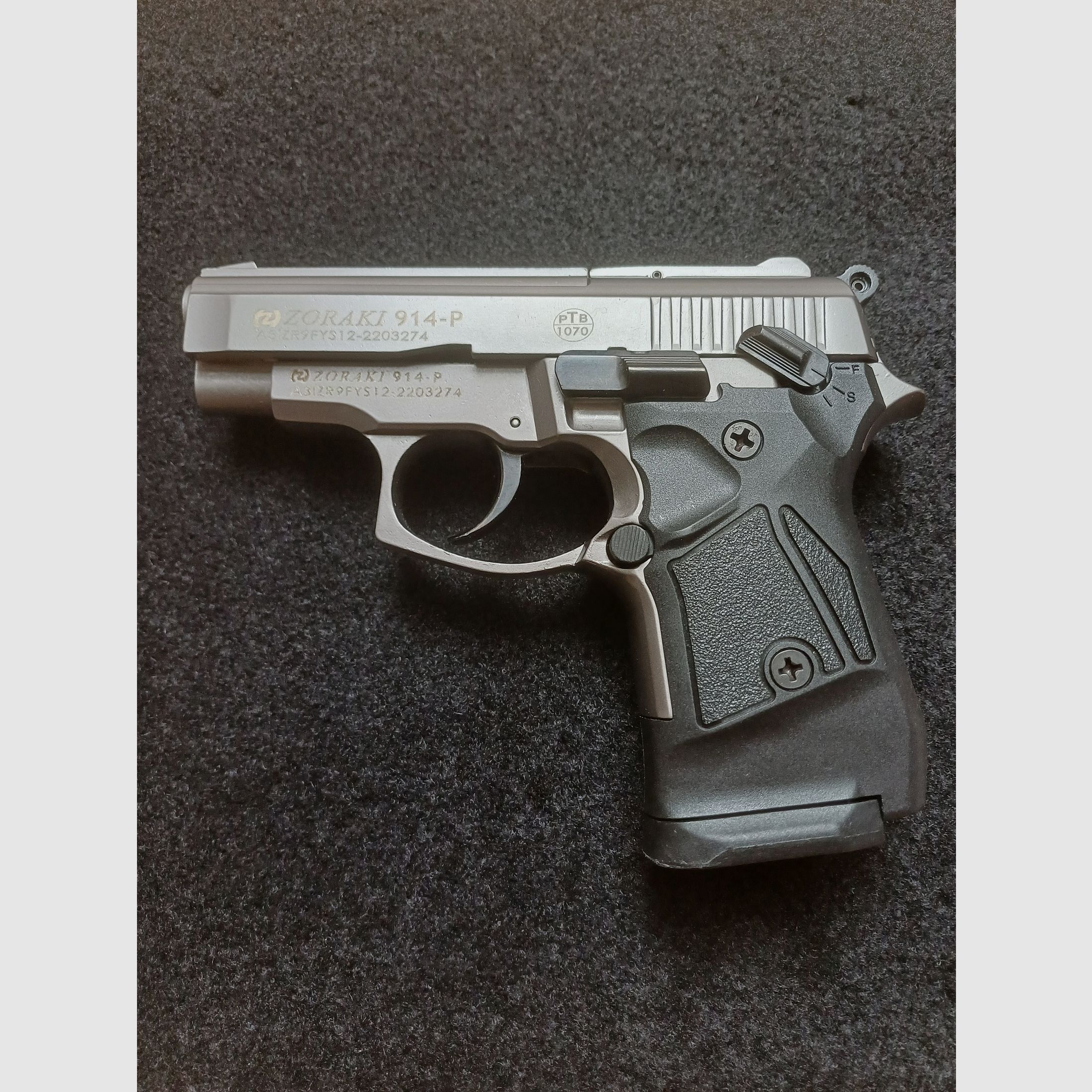 Zoraki 914-P pistolet d'alarme 9mm P.A.K. Titan arme de collection