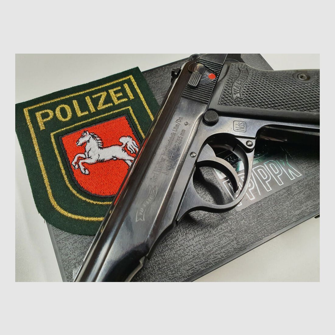 Walther Carl Walther PP Fabbrica di armi Ulm/Do. Calibro 7,65mm Browning Timbro Nds Polizia Niedersachsen