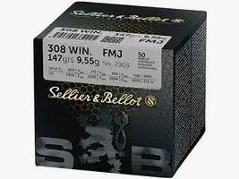 Sellier & Bellot FMJ, 147grs, 50 Patronen pro Packung