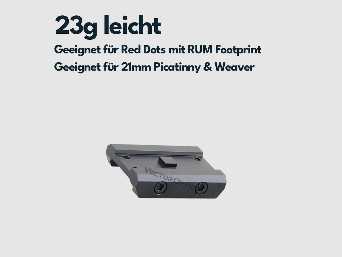 Vector Optics SCPSM-02 Montage für RUM (Aimpoint Micro) Footprint, 21mm Picatinny