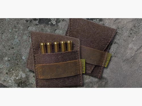 Waldkauz Filzpatronenetui 5er Büchse Jagdzubehör