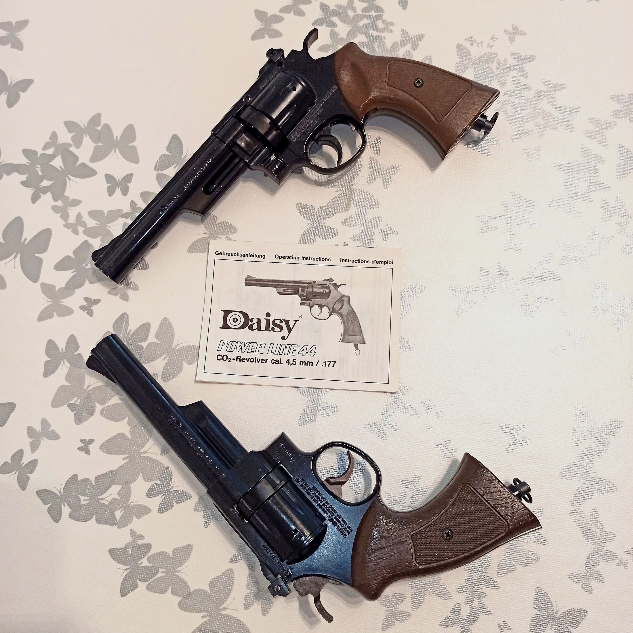 Vintage: 2 x CO2 Revolver "Daisy" Powerline 44 Diabolo 4.5