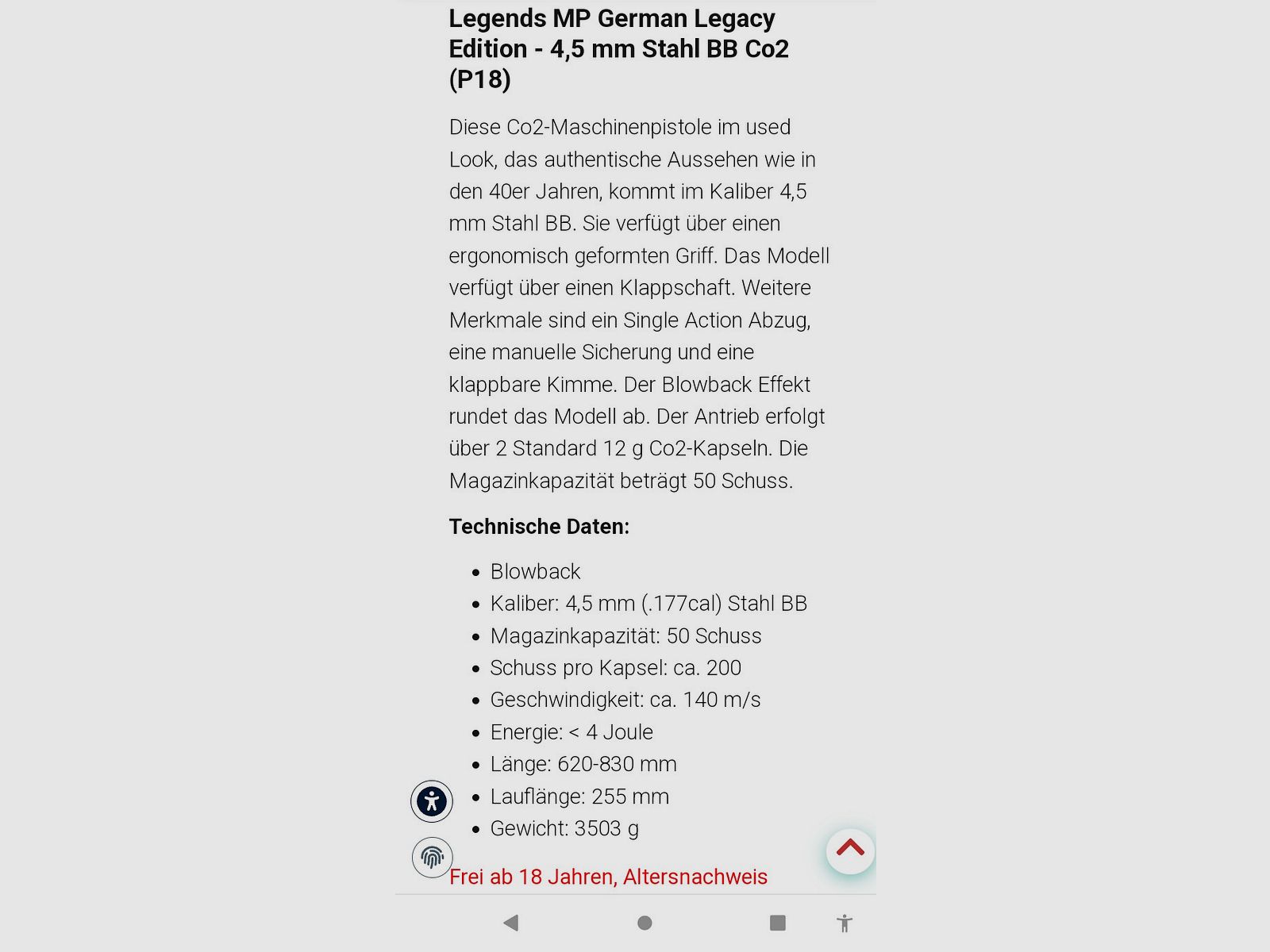 Preisknaller  ! Umarex Legends MP 40 , 4.5 mm Co2 . Neuwertig, 150 €