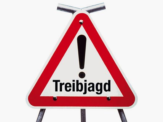 Warnschilder Treibjagd