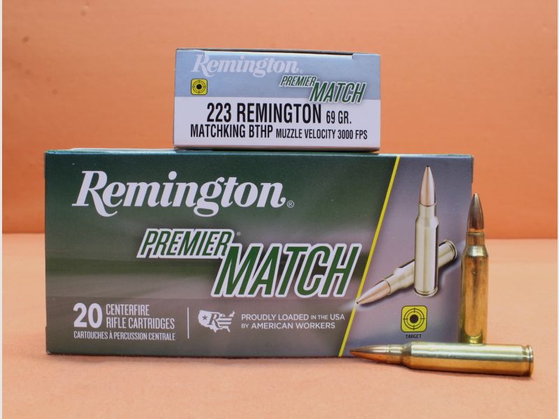 Patrone .223Rem Remington 69grs BTHP (RM223R1) VE 20 Patronen (Premier Match) Matchking/ 4,47g