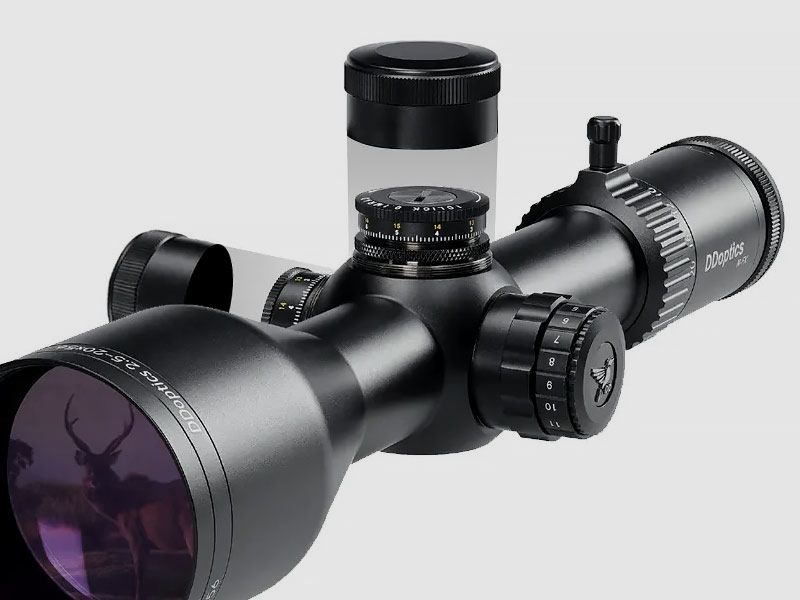 DDoptics NFX V8 2,5-20x56 A4N MRAD Handmatige Rood Punt