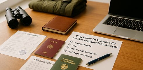 Checkliste: Dokumente für den Jagdausrüstungsimport