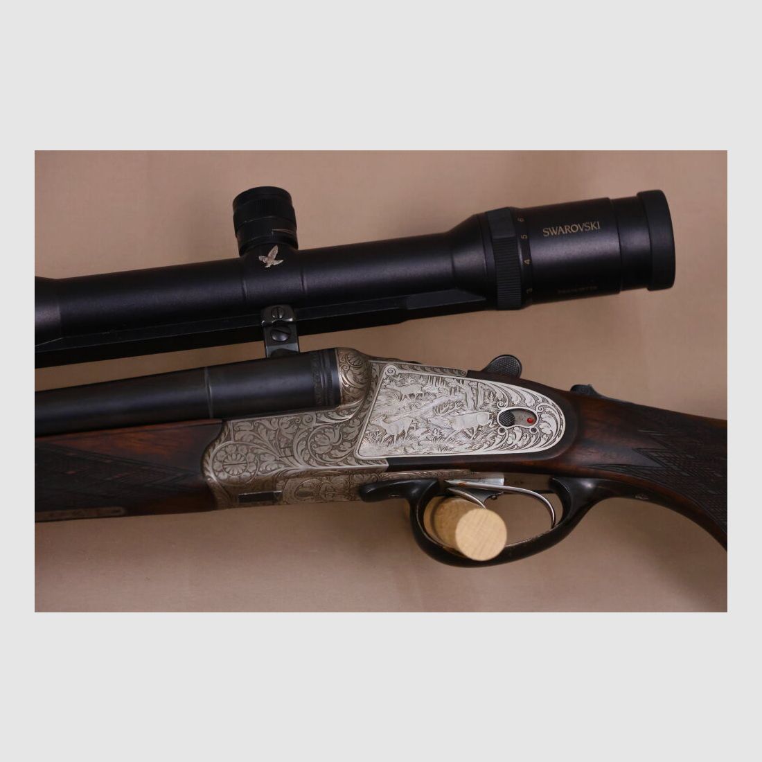 Krieghoff Trumpf Primus // Bockdrilling (mit mündungslangem EL!) // Swarovski mit Leuchtpunkt!! // sep. Kugelspannung!