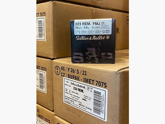 S&B .223 Rem 3,6g 55grs 100 Schuss