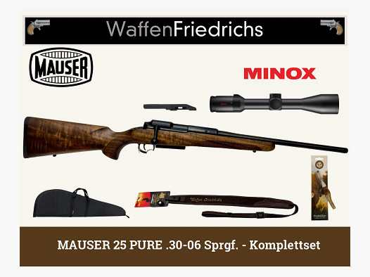 MAUSER 25 PURE Ripetitore a Tratto Dritto Set Completo - Armi Friedrichs