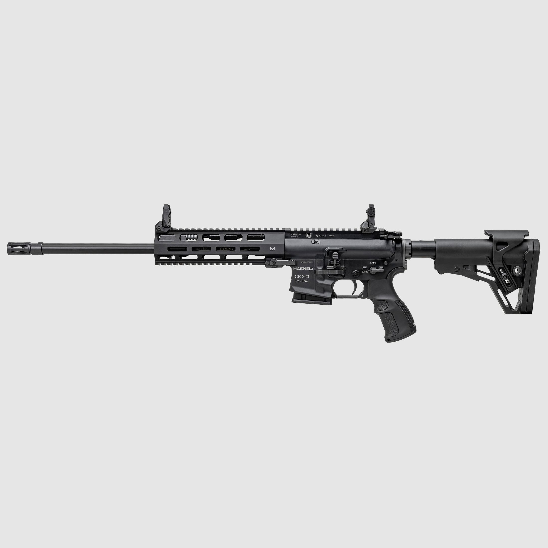 Haenel CR 223 M-LOK Handschutz Lauflänge 423 mm | Matchabzug | Handschutz kurz | Schwarz | sportlich zugelassen, Kal. .223 Rem.