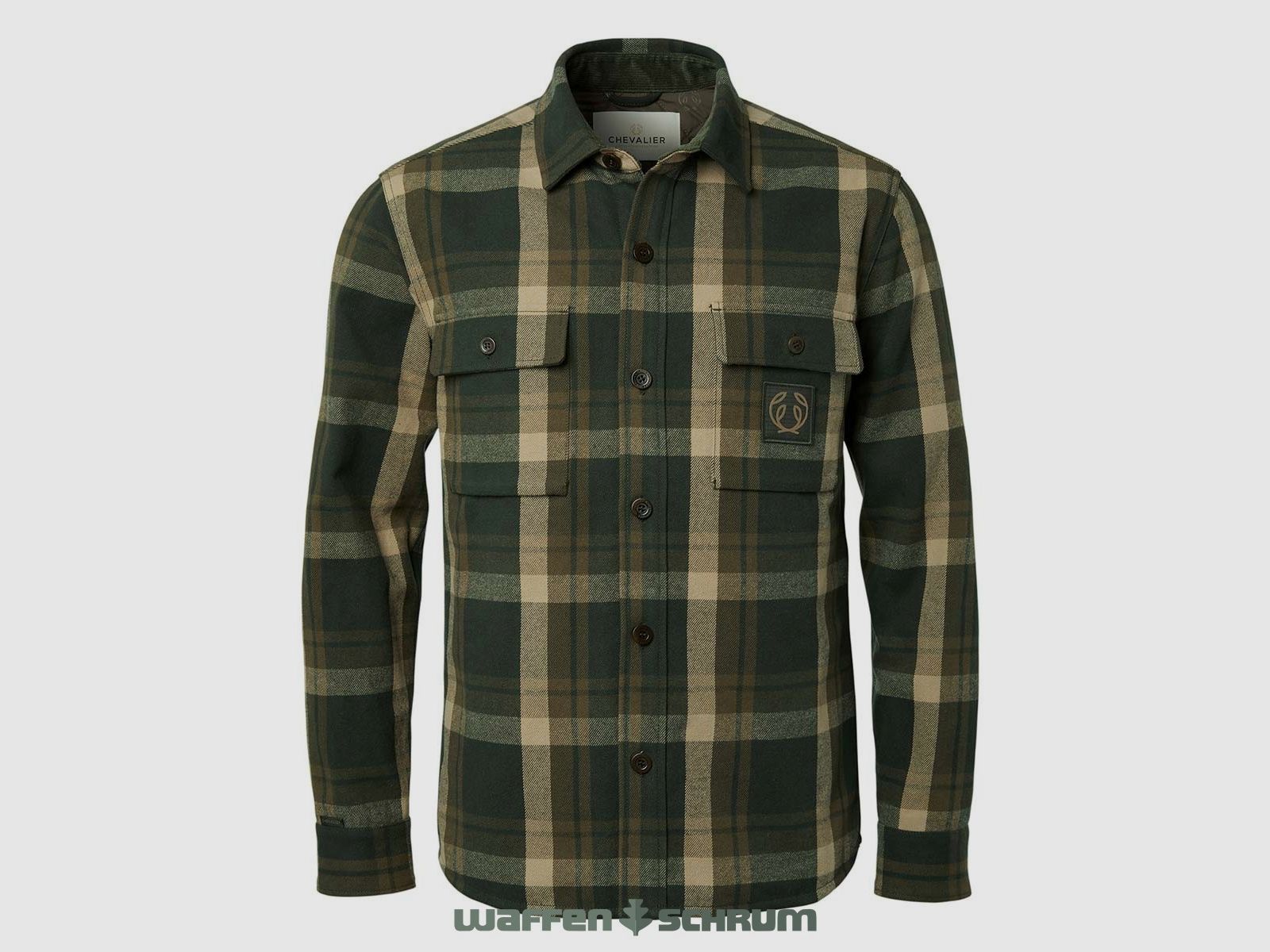 Koszula overshirt Chevalier Hemd Axe w zieloną kratę