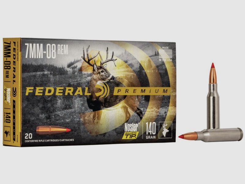 FED P708B 7MM-08 REM 140GR NOSLER BALLISTIC TIP 20/200