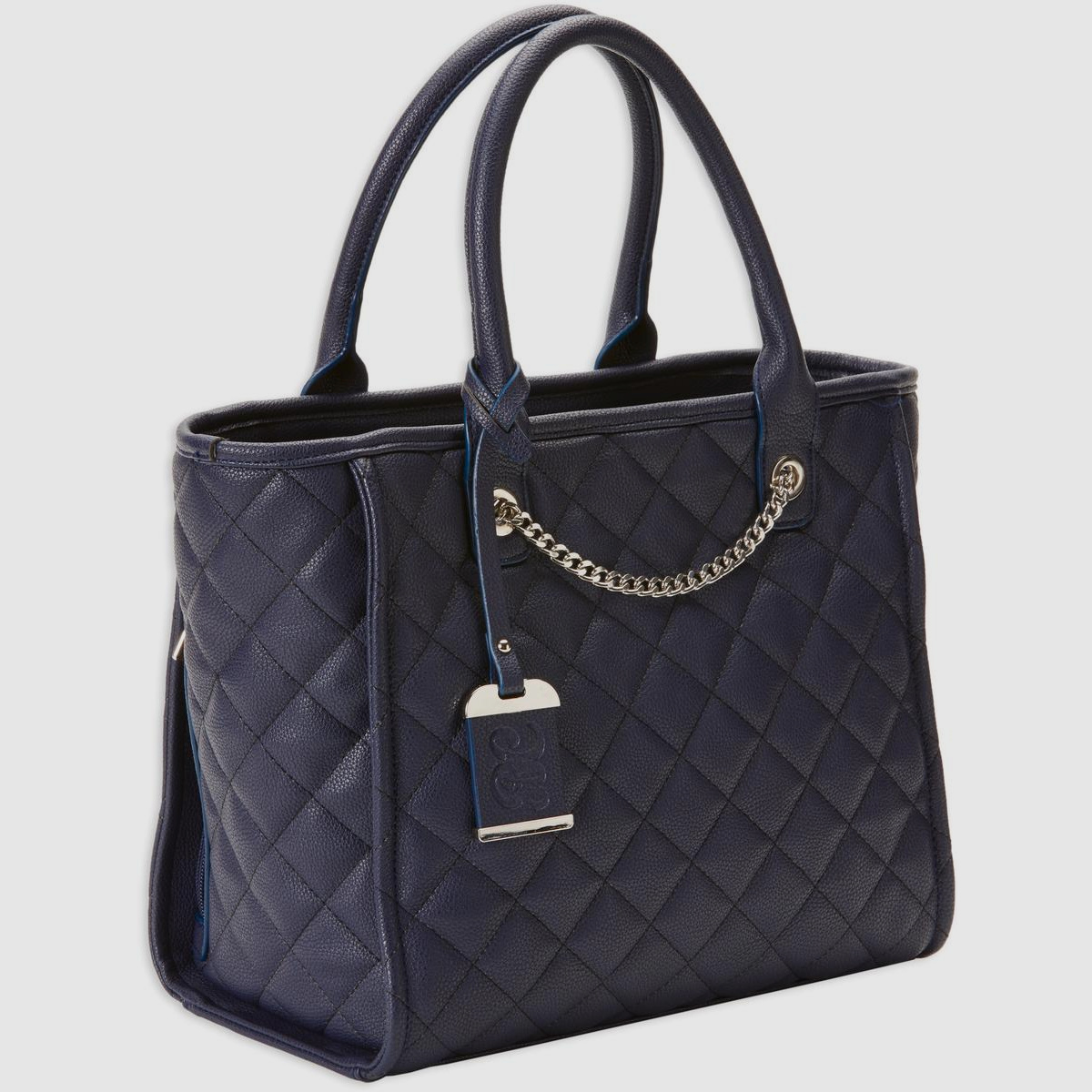 Quilted Tote Style Bag Navy